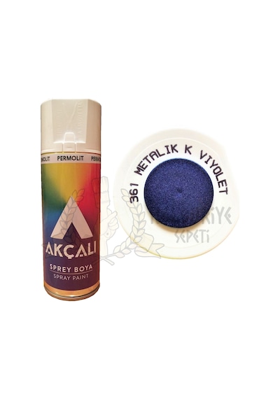 Akçalı Metalik Koyu Viyolet Mor simli Sprey Boya 400 ML - 361