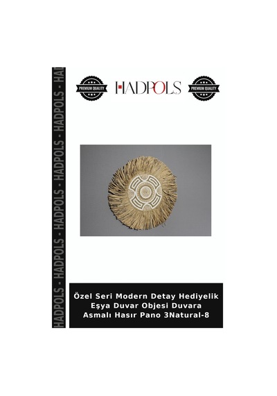 Özel Seri Modern Detay Hediyelik Eşya Duvar Objesi Duvara Asmalı Hasır Pano 3natural-8 Natural