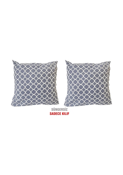 Kırlent Yastık Kılıfı Vip Yastık Kılıfı 2 Adet-43X43 Cm(Griçatı) (525115824)