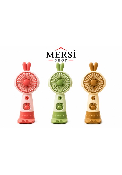 Mini Şarjlı El Fanı 3 Kademeli Usb Taşınabilir Sessiz Masaüstü Fan 19 Cm