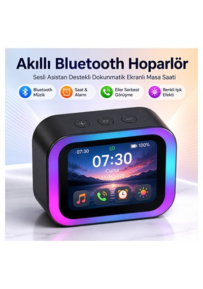 Yapay Zeka Sesli Asistan Destekli Akıllı Bluetooth Hoparlör Dokunmatik