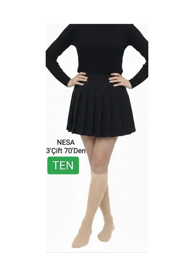 Nesa 3'çift Kalın 70'den Kadın Dizaltı Pantolon Çorabı Tül Çorap -57 Ten Ten Nesa 3'çift Kalın 70'den Kadın Dizaltı Pantolon Çorabı Tül Çorap -57 Ten Ten
