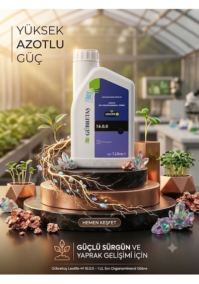Gübretaş Leolife-m 16.0.0 - 1 Lt, Sıvı Organomineral Gübre