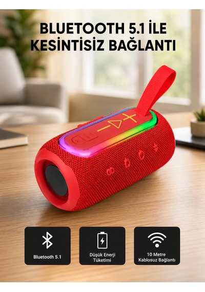 Yeni Nesil Bluetooth 5.1 Hoparlör Güçlü Ses, Hızlı Bağlantı, Uzun Pil Ömrü - Lisinya