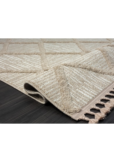 Loop Lp005a Bej Halı Dekoratif Sisal Bukle Tozsuz Antialerjik Modern Salon Halısı Koridor Iskandinav-110 Bej