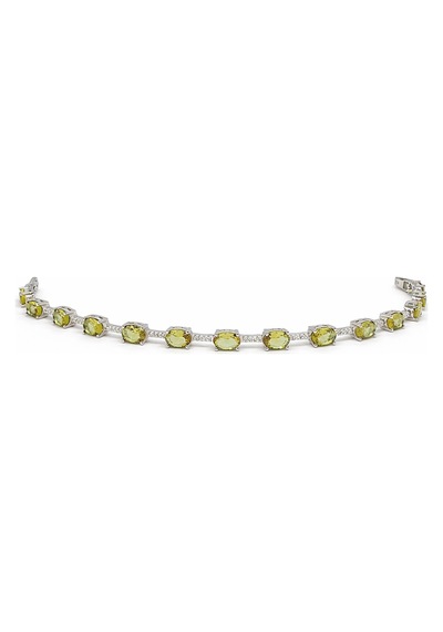 925 Ayar Gümüş Su Yolu Damla Zultanit Kadın Bileklik Renk Değiştiren Özel Taş 18 Cm Yeşil - 815953682 Yeşil