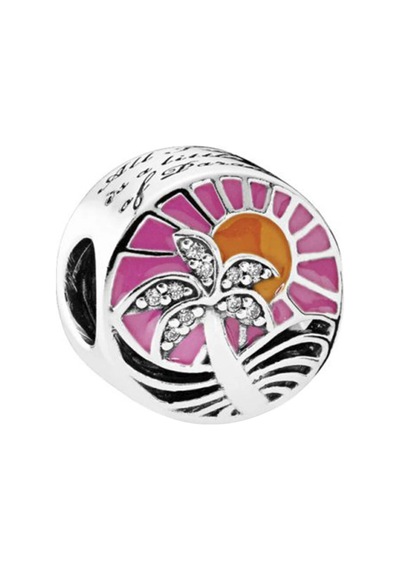 Nur Silver Tropical Sunset Mixed Enamel Gümüş Charm Nur-bl00031