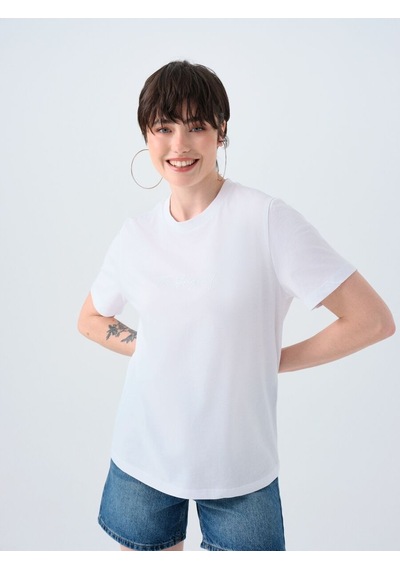 LOFT Regular Fit Kadın Tshirt K.kol Lf2039153 Q1.v1 Beyaz
