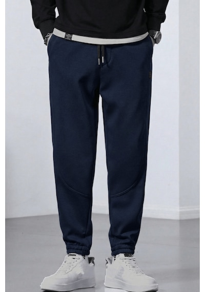 Genius Store Genıus Store Erkek Eşofman İçi Polarlı Bağcıklı Bel Jogger Spor Eşofman Altı Spor-esf001 Lacivert
