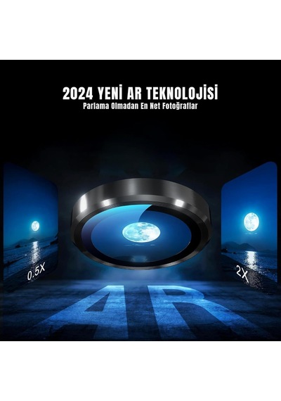 Acex İphone 14/14 Plus/16e/17e Kamera Lens Koruyucu Temperli Cam Kamera Koruma Darbeye Dayanıklı Yüksek Şeffaflık Kamera Lens Koruyucu Siyah