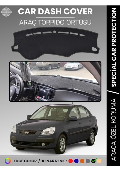Kia Rio Pride 2005-2011 Torpido Örtüsü Ön Panel Halı Torpido Koruma Tam Uyum Araca Özel Kaymaz - 572 Stiloto
