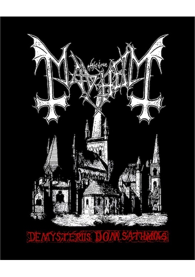Zepplin Giyim Mayhem Demysteriis Dom Sathanas Büyük Sırt Patch Yama Siyah