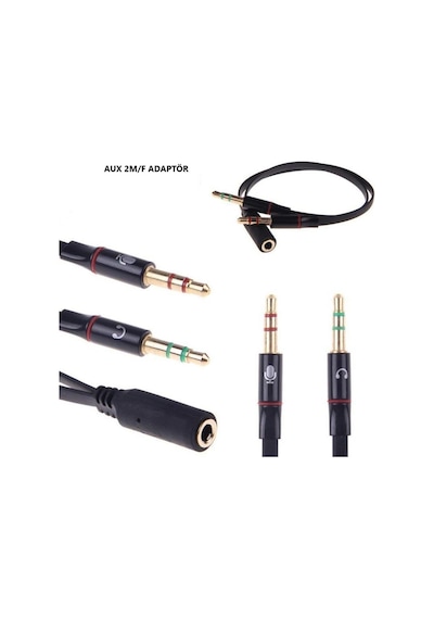 Hadron Hd4611 Mikrofon Kulaklık 2Aux To Aux Çevirici Adaptör