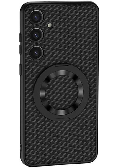 Galaxy Uyumlu S24 Wireless Şarj Özellikli Zore Kıpta Standlı M-safe Silikon Kapak 1