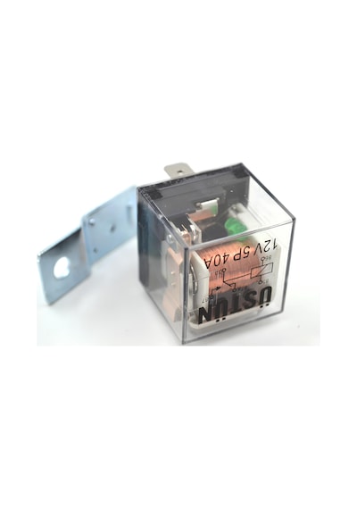 Mini Röle Şeffaf 12v 40a 5p Ledli Uyumlu 5 Terminalli