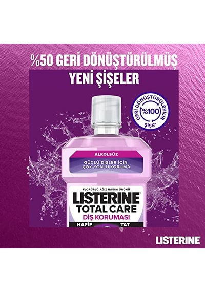 Listerine Total Care Hafif Naneli Florürlü Günlük Ağız Bakım Ürünü 1 X 500 Ml