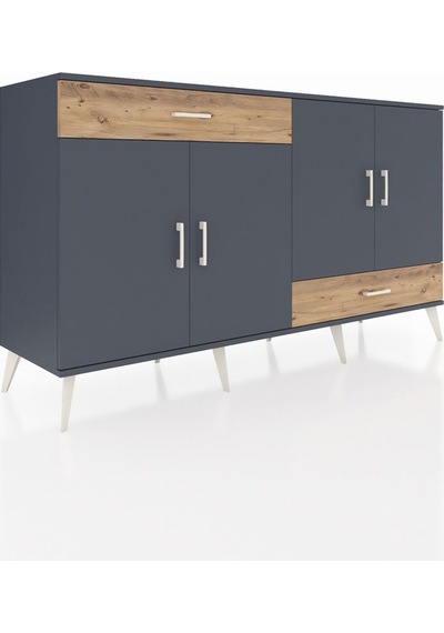 Hyperion Konsol 5 Raflı 2 Çekmeceli 4 Kapaklı 176x44x99 Antrasit- Antrasit-antrasit/çam Hyperion Konsol 5 Raflı 2 Çekmeceli 4 Kapaklı 176x44x99 Antrasit- Antrasit-antrasit/çam