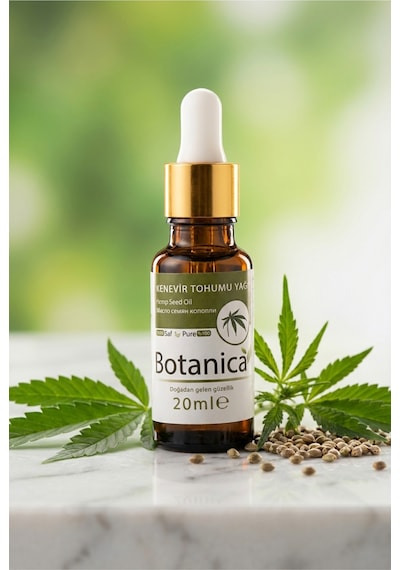 Botanica %100 Saf Kenevir Yağı Soğuk Sıkım Ağrı Rahatlatıcı Masaj Doğal Bitkisel Cilt Besleyici 20 Ml 20 ML