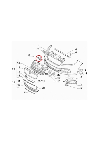 Fiat Linea 2012 2018 Ön Tampon Çeki Demiri Kapağı Siyah 735547959