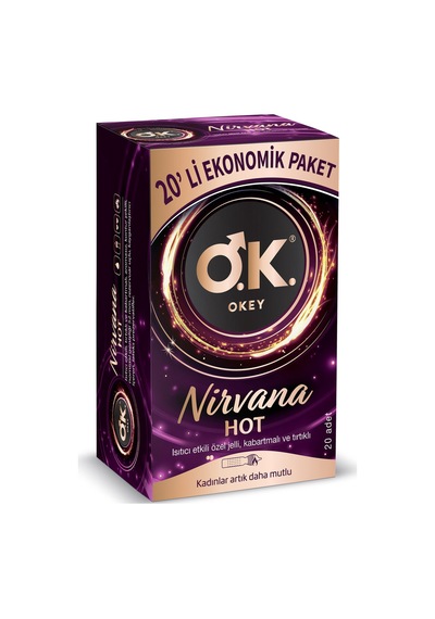 Okey Nirvana Hot Prezervatif 20'li Eko Paket 2 Adet