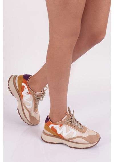Dgn 55100 Kadin Sneaker Nude Multi
