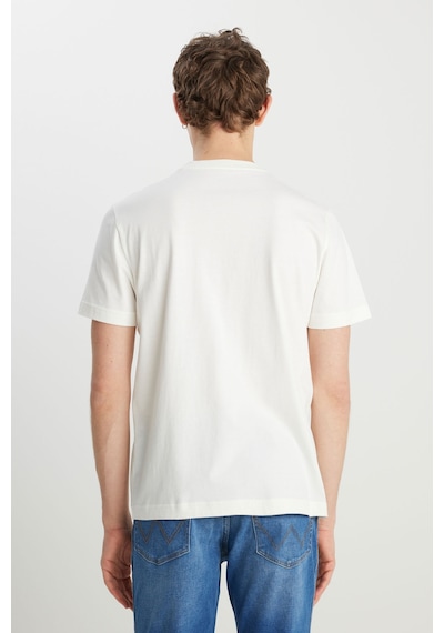 Wrangler Regular Fit Small Logo Beyaz Erkek Kısa Kol T-shirt 000000000102265386 Beyaz