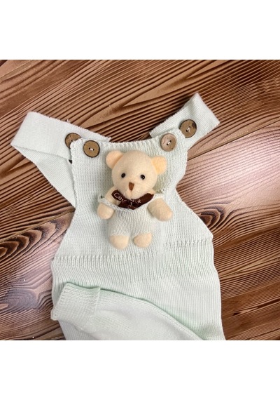Alg Triko Unisex Salopet Fıstık Yeşili