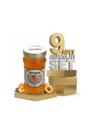 Tatşen Cam Reçel Kayısı 9x380 Gr