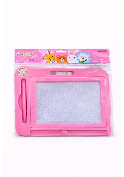 25 Cm Silinebilir Yazı Tahtası Eğitici Çizim Ve Yazı Tahtası Kalemli Beyaz - Pembe