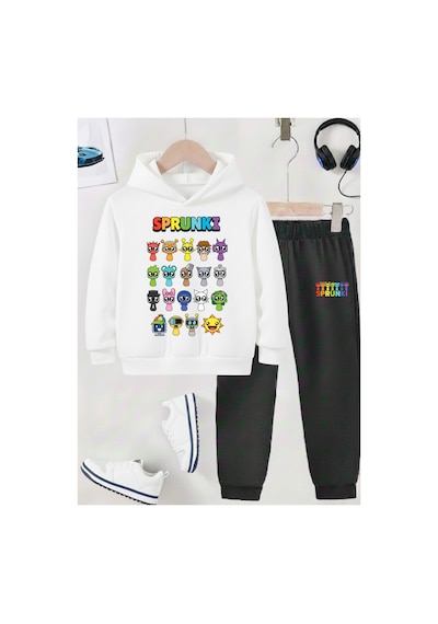 Stil-x Sprunkı Baskılı Çocuk Eşofman Takımı, Şardonlu Soft Kumaş, Unısex Beyaz-siyah 18 Stil-x Sprunkı Baskılı Çocuk Eşofman Takımı, Şardonlu Soft Kumaş, Unısex Beyaz-siyah 18