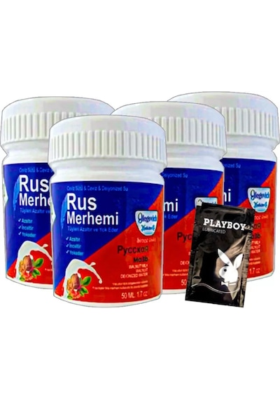 Hubrendy Sh Playboy Blue Tüy Dökücü Krem Rus Merhemi 4 Adet X 50 Ml + Yanında Jel