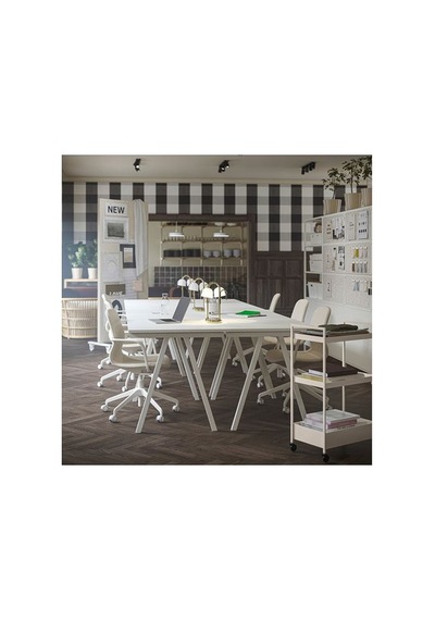 Ikea Nıssafors Servis Arabası, Beyaz, 50,5x30x83 Cm