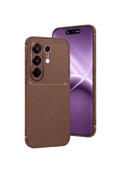 Camon 50 Pro 5g Auto Focus Karbon Kapak - Kahverengi