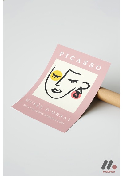 Picasso Musee D'orsay Posteri, Çerçevesiz Yüksek Kalite Duvar Afişi - Modern Ev Dekorasyonu