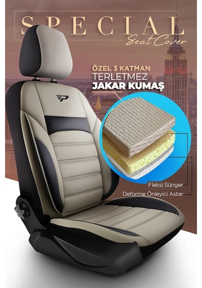 Panda Special Serisi Jakar Kumaş Oto Koltuk Kılıfı - Tam Set
