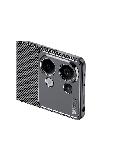 Apsuwa Xiaomi Redmi Note 13 Pro 4g Kılıf Negro Karbon Fiber Desen Silikon + Ekran Koruyucu Nano