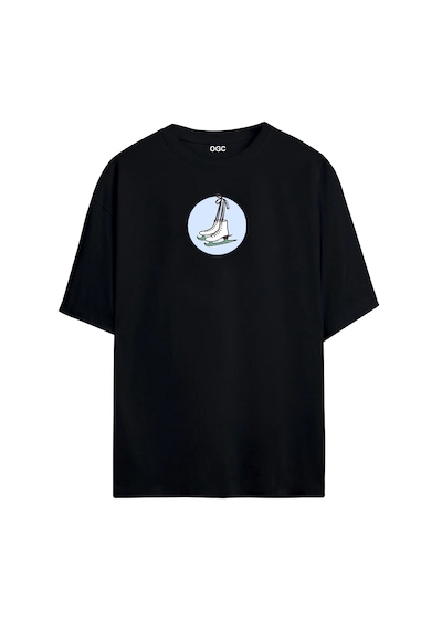 Ogc Paten Oversize Unisex T-shirt Siyah