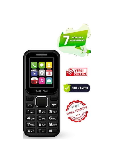 Yerli Üretim Kamerasız Tuşlu Cep Telefonu 7 Gün Şarj Asker Yaşlı Öğrenci Telefon 2 Yıl