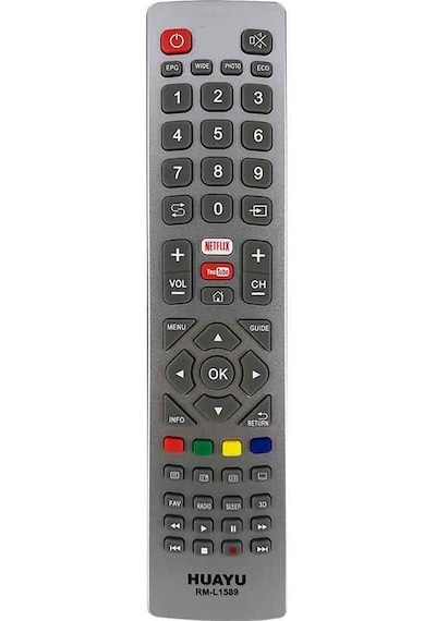 Huayu Kl Rm L1589 Sharp Aquos Netflıx Youtube Tuşlu Lcd Led Unıversal Kumanda