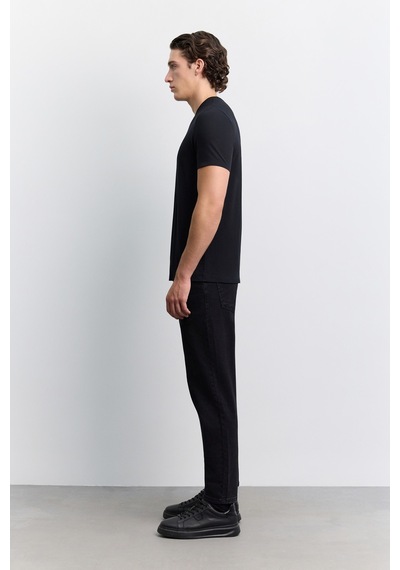 Avva Erkek Siyah Bisiklet Yaka Soft Touch Premium Basic Regular Fit T-shirt A62y1037 Avva Erkek Siyah Bisiklet Yaka Soft Touch Premium Basic Regular Fit T-shirt A62y1037