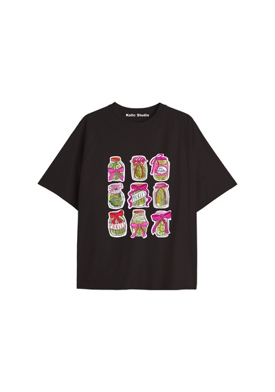 Kalic Studio Y2k Vintage Pickles Baskılı Siyah T-shirt Kod 244 Siyah-244 Kalic Studio Y2k Vintage Pickles Baskılı Siyah T-shirt Kod 244 Siyah-244