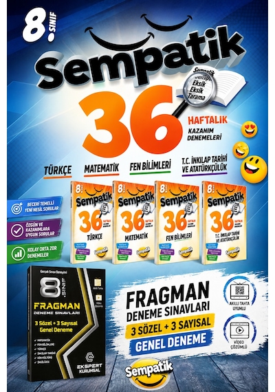 8.sınıf Sempatik Türkçe-matematik-fen Bilimleri- İnkılap Tarihi Ve Atatürkçülük 36 Haftalık Kazanım