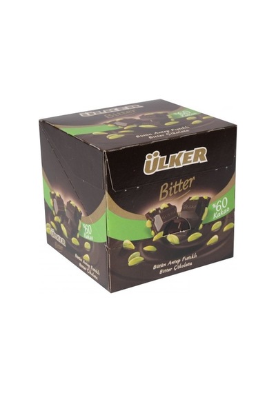 Ülker Bütün Antep Fıstıklı %60 Bitter Çikolata Kare 6 x 70 G