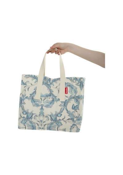 Baghashtag Krem Çiçek Baskılı Gabardin Bez Çanta Krem