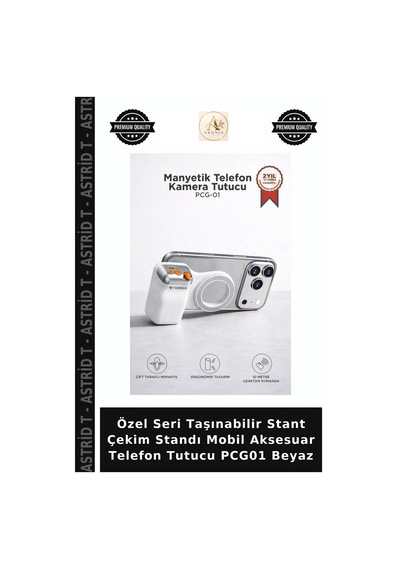 Özel Seri Taşınabilir Stant Çekim Standı Mobil Aksesuar Telefon Tutucu Pcg01 Beyaz