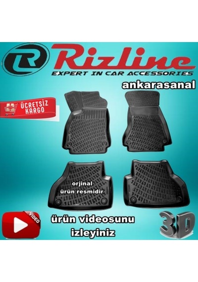 Audi A4 3D Paspas Havuzlu Siyah Sedan 2008-2015 Arası 4 Prç N11.19874
