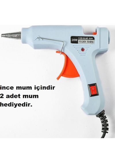 Sıcak Silikon Tabancası Mini Anahtarlı 20 W Silikon Mum