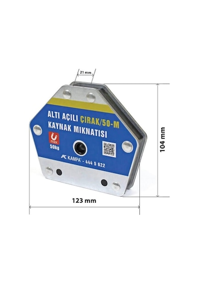 Çırak/50m Manyetik Kaynak Gönyesi 4 Adet 6 Açılı 50 Kg