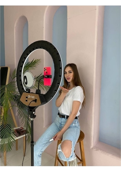 A+ Laxer Megalux Ring Light Led Işık Halkası 21 Inç 54 Cm Profesyonel Influencer Işığı Ve 210 Cm