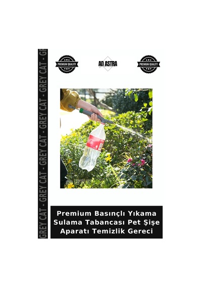 Premium Basınçlı Yıkama Sulama Tabancası Pet Şişe Aparatı Temizlik Gereci